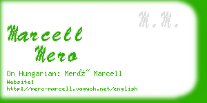 marcell mero business card